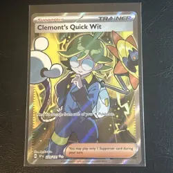 Clemont's Quick Wit 229/191 Pokemon TCG Surging Sparks Ultra Rare Holo *NM* - Image 1