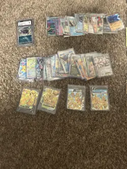 Massive Pokemon Card Lot 99 Cards Rare Ex Gx V Vstar, promos - Image 1