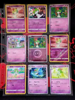 Pokemon TCG Scarlet & Violet 9 Card Lot Ralts Kirlia Basic, Holo, Mint - Image 1