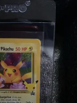 DAMAGED ! 2021 Pokemon Celebrations 25th Black Star Promo #24 Birthday Pikachu - Image 1
