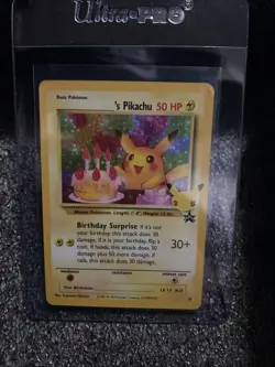 DAMAGED ! 2021 Pokemon Celebrations 25th Black Star Promo #24 Birthday Pikachu - Image 3