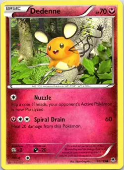 DEDENNE 70/119 COMMON PHANTOM FORCES POKEMON LP - Image 1
