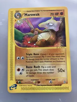Marowak #54/147 Aquapolis 2002 WOTC Regular Non-Holo Uncommon e-Card LP - Image 2