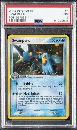 2004 POKEMON POP SERIES 1 #5 SWAMPERT PSA 7 - Image 1