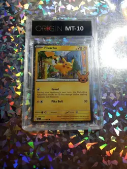 Mint 10 Graded Pikachu Cosmos Holo 018/091 Trick or Trade Pokemon Card Cute - Image 2