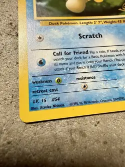 Pokemon TCG Misty’s Psyduck Gold W Stamp 54/132 Gym Heroes WOTC 2000 Promo - Image 2