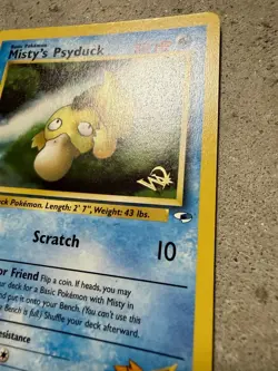 Pokemon TCG Misty’s Psyduck Gold W Stamp 54/132 Gym Heroes WOTC 2000 Promo - Image 4
