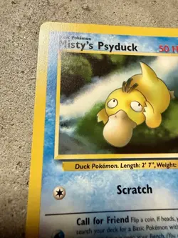 Pokemon TCG Misty’s Psyduck Gold W Stamp 54/132 Gym Heroes WOTC 2000 Promo - Image 5