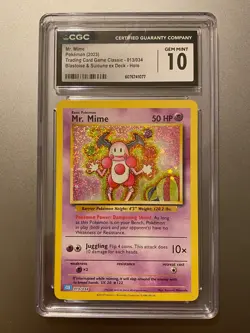 Pokemon Mr. Mime 013/034 CGC 10 Trading Card TCG - Image 1