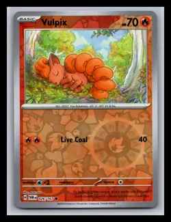 Pokemon TCG Twilight Masquerade Vulpix TWM 026/167 NM Reverse Holo - Image 1