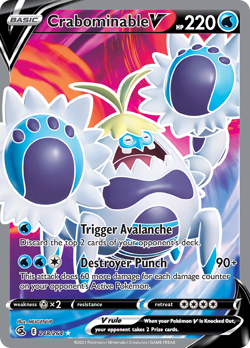 Crabominable V 248/264 Rare Ultra | Fusion Strike | Pokemon Card - Image 1