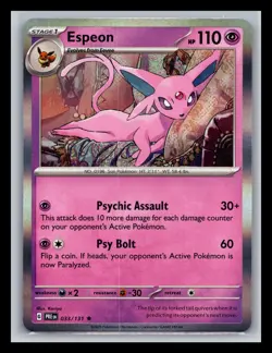Pokemon TCG Prismatic Evolutions Espeon 033/131 NM Holo - Image 1