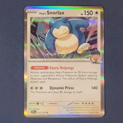 Hop's Snorlax 117/159 - Journey Together - Rare Holo Pokemon Card - NM - Image 1