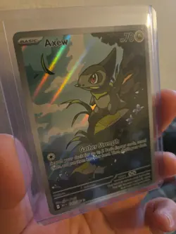 Axew 145/086 Pokemon TCG SV Black Bolt Illustration Rare Card - Image 1