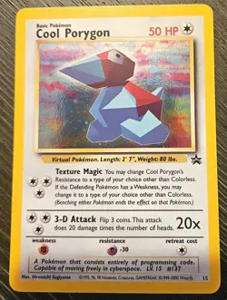Cool Porygon - 15 - Pokemon Wizards Black Star Promo Card Holo NM/M - Image 1