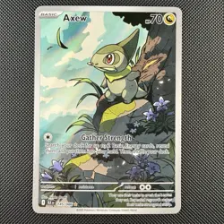 Pokemon TCG Axew 145/086 SV: Black Bolt Holo Illustration Rare Card - Image 1
