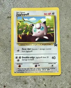Jigglypuff Black Star Promo #7 Pokemon TCG WOTC 1999 Movie Soundtrack Promo Card - Image 1