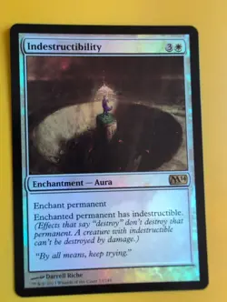Indestructibility. FOIL Enchantment aura MTG Card. Core Set 2014. M14 - Image 1