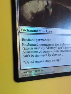 Indestructibility. FOIL Enchantment aura MTG Card. Core Set 2014. M14 - Image 3