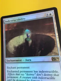 Indestructibility. FOIL Enchantment aura MTG Card. Core Set 2014. M14 - Image 5
