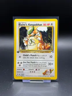 Blaine's Kangaskhan 36/132 Gym Heroes 1st Edition NM Pokemon Card TCG WOTC Vinta - Image 1