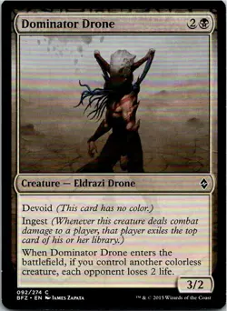 Dominator Drone Magic The Gathering Battle For Zendikar Card Light Play X1 - Image 1