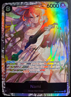 Nami OP15-086 SR ONE PIECE Tcg Card Game NM BLACK - Image 1