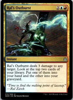 Ral's Outburst Magic The Gathering War Of The Spark Card Light Play - Image 1