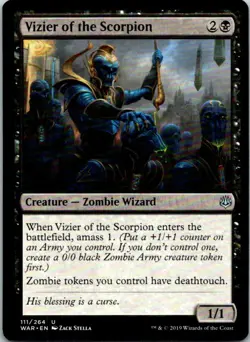 Vizier Of The Scorpion Magic The Gathering War Of The Spark Card Light Play X1 - Image 1