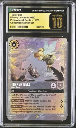 Lorcana Tinkerbell Giant Fairy Promo Card 11/P3 - CGC Pristine 10 - Image 1