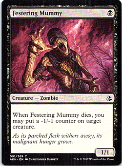 Festering Mummy Magic The Gathering Amonkhet Card Light Play X1 - Image 1