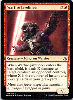 Warfire Javelineer Magic The Gathering Amonkhet Card Light Play X1 - Image 1