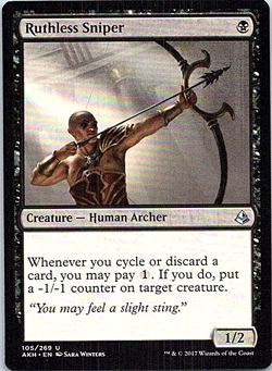Ruthless Sniper Magic The Gathering Amonkhet Card Light Play X1 - Image 1