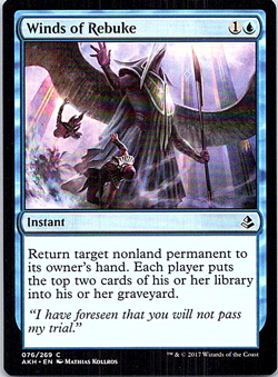 Winds Of Rebuke Magic The Gathering Amonkhet Card Light Play X1 - Image 1