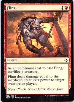 Fling Magic The Gathering Amonkhet Card Light Play X1 - Image 1