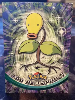Bellsprout #69 - Black Logo - NON-HOLO Topps Pokemon Card - Image 1