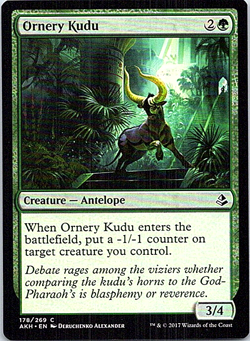Ornery Kudu Magic The Gathering Amonkhet Card Light Play X1 - Image 1