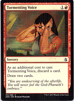 Tormenting Voice Magic The Gathering Amonkhet Card Light Play X1 - Image 1