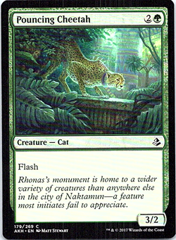 Pouncing Cheetah Magic The Gathering Amonkhet Card Light Play X1 - Image 1