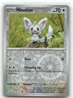 Minccino 136/162 Reverse Holo SV05: Temporal Forces Pokemon TCG - Image 1