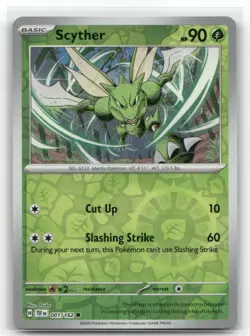 Scyther 001/162 Reverse Holo SV05: Temporal Forces Pokemon TCG - Image 1