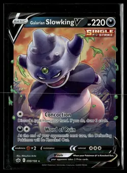 Pokemon TCG SWSH06: Chilling Reign #099/198 Galarian Slowking V - Image 1