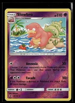 Pokemon TCG SM - Guardians Rising #49/145 Slowbro Reverse Holo - Image 1