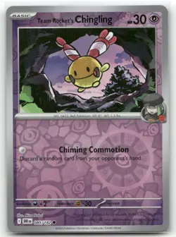 Team Rocket's Chingling 085/182 Reverse Holo Destined Rivals Pokemon TCG - Image 1