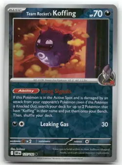 Team Rocket's Koffing 125/182 Reverse Holo Destined Rivals Pokemon TCG - Image 1