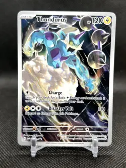 Pokemon Thundurus 09 Holo Scarlet & Violet Black Star Promo NM - Image 1