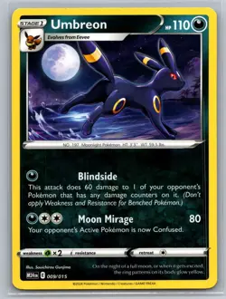 2025 Pokemon Umbreon 009/015 Promo McDonald's Promos 2024 NM - Image 1