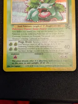 Near Mint Pokemon Venusaur Holo Black Star Promo #13 - Image 2