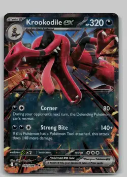 Krookodile ex 055/086 Double Rare Chaos Rising Pokemon Near Mint - Image 1