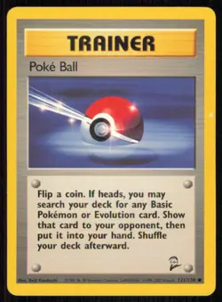 Poke Ball 121/130 Common Base Set 2 Pokemon Lightly Played - Image 1